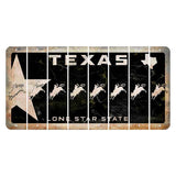 Texas Star Black Cut License Plate Strips (Set of 8) Bull Rider