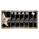 Texas Star Black Cut License Plate Strips (Set of 8) Praying Hands