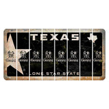 Texas Star Black Cut License Plate Strips (Set of 8) Zodiac Sign - Gemini