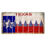Texas Flag Cut License Plate Strips (Set of 8) Christmas Tree