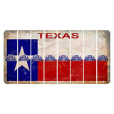 Texas Flag Cut License Plate Strips (Set of 8) Hot Rod