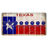 Texas Flag Cut License Plate Strips (Set of 8) Grill