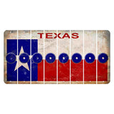 Texas Flag Cut License Plate Strips (Set of 8) Saw Blade