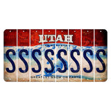 Utah Ski Cut License Plate Strips (Set of 8) S