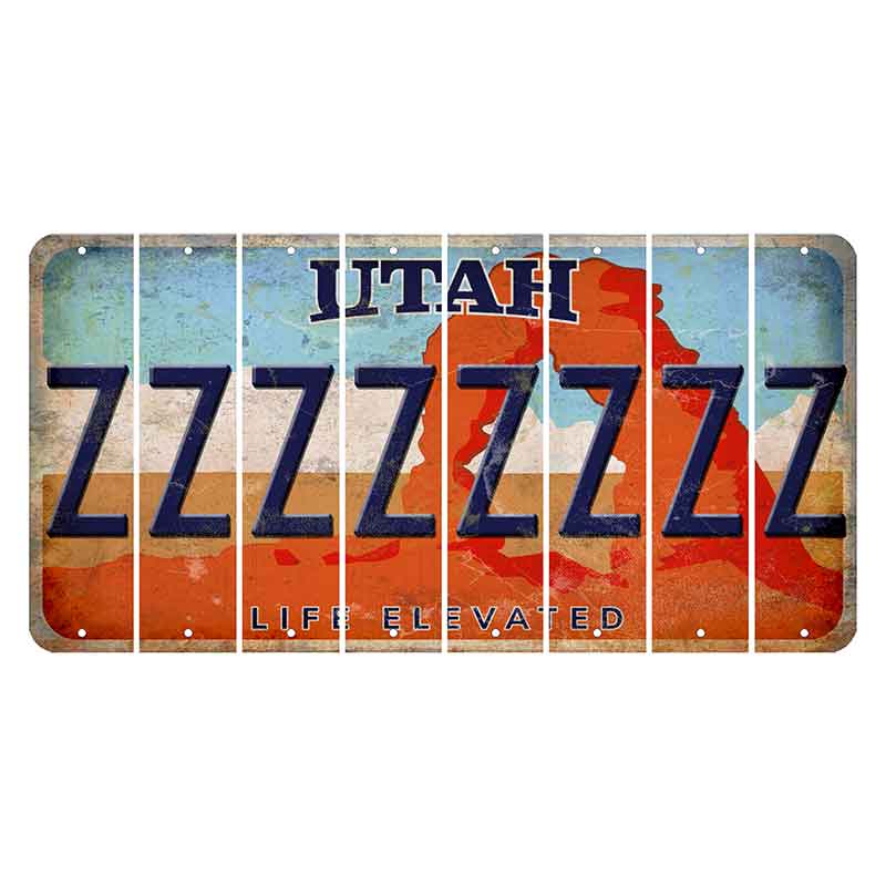 Utah Arch Cut License Plate Strips (Set of 8) Z