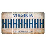 Virginia Cut License Plate Strips (Set of 8) H