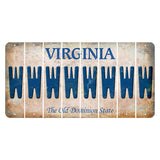 Virginia Cut License Plate Strips (Set of 8) W