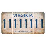 Virginia Cut License Plate Strips (Set of 8) 1