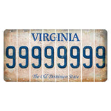 Virginia Cut License Plate Strips (Set of 8) 9