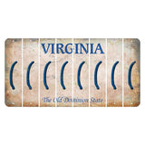 Virginia Cut License Plate Strips (Set of 8) Parenthesis - Left