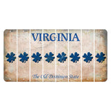 Virginia Cut License Plate Strips (Set of 8) Shamrock