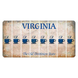 Virginia Cut License Plate Strips (Set of 8) Coffee Mug