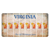 Virginia Cut License Plate Strips (Set of 8) Cocktail