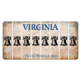 Virginia Cut License Plate Strips (Set of 8) Liberty Bell