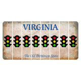 Virginia Cut License Plate Strips (Set of 8) Traffic Light