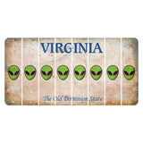 Virginia Cut License Plate Strips (Set of 8) Alien