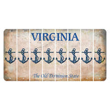 Virginia Cut License Plate Strips (Set of 8) Boat Anchor