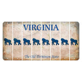 Virginia Cut License Plate Strips (Set of 8) Gorilla