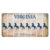 Virginia Cut License Plate Strips (Set of 8) Horse