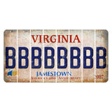 Virginia Jamestown Cut License Plate Strips (Set of 8) B