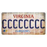 Virginia Jamestown Cut License Plate Strips (Set of 8) C