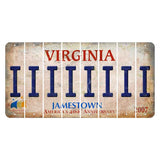Virginia Jamestown Cut License Plate Strips (Set of 8) I