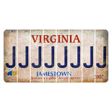 Virginia Jamestown Cut License Plate Strips (Set of 8) J