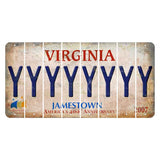 Virginia Jamestown Cut License Plate Strips (Set of 8) Y