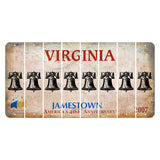 Virginia Jamestown Cut License Plate Strips (Set of 8) Liberty Bell