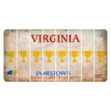 Virginia Jamestown Cut License Plate Strips (Set of 8) Trophy