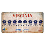 Virginia Jamestown Cut License Plate Strips (Set of 8) Grill