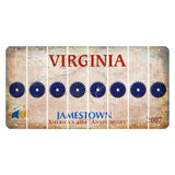Virginia Jamestown Cut License Plate Strips (Set of 8) Saw Blade