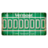 Vermont Green Mountain State Cut License Plate Strips (Set of 8) D