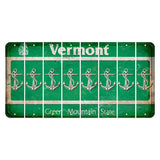 Vermont Green Mountain State Cut License Plate Strips (Set of 8) Boat Anchor