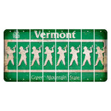 Vermont Green Mountain State Cut License Plate Strips (Set of 8) Fireman with Axe