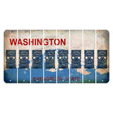 Washington Evergreen State Cut License Plate Strips (Set of 8) Tiki