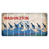 Washington Evergreen State Cut License Plate Strips (Set of 8) Giraffe