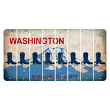 Washington Evergreen State Cut License Plate Strips (Set of 8) Cowboy Boot