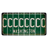 Washington Green Cut License Plate Strips (Set of 8) C