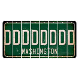 Washington Green Cut License Plate Strips (Set of 8) D