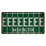 Washington Green Cut License Plate Strips (Set of 8) E