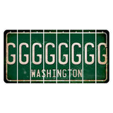 Washington Green Cut License Plate Strips (Set of 8) G