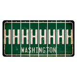 Washington Green Cut License Plate Strips (Set of 8) H