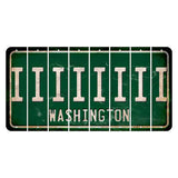 Washington Green Cut License Plate Strips (Set of 8) I