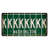 Washington Green Cut License Plate Strips (Set of 8) K