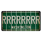 Washington Green Cut License Plate Strips (Set of 8) R