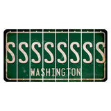 Washington Green Cut License Plate Strips (Set of 8) S
