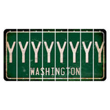 Washington Green Cut License Plate Strips (Set of 8) Y