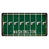 Washington Green Cut License Plate Strips (Set of 8) Handgun