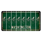 Washington Green Cut License Plate Strips (Set of 8) Snowman